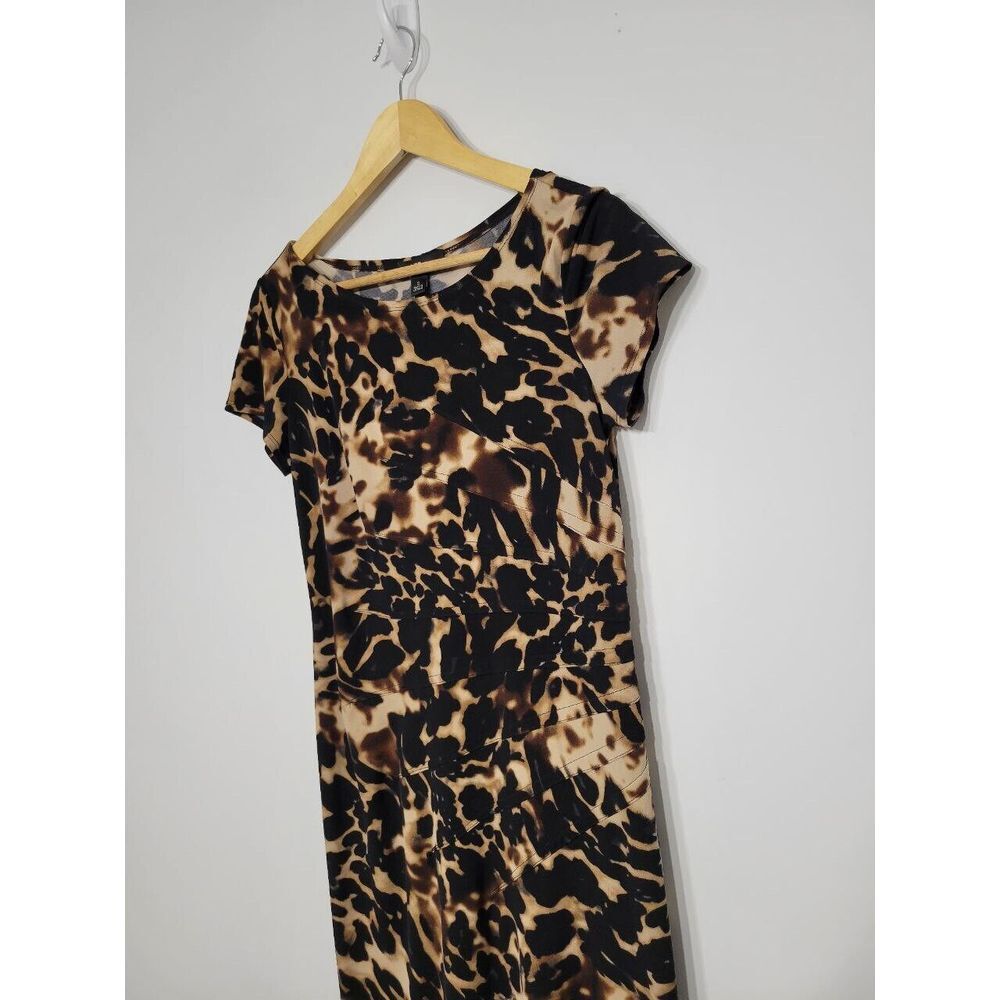 AGB Dress Leopard Print Short Sleeve Dress Size‎ Small - Picture 3 of 4